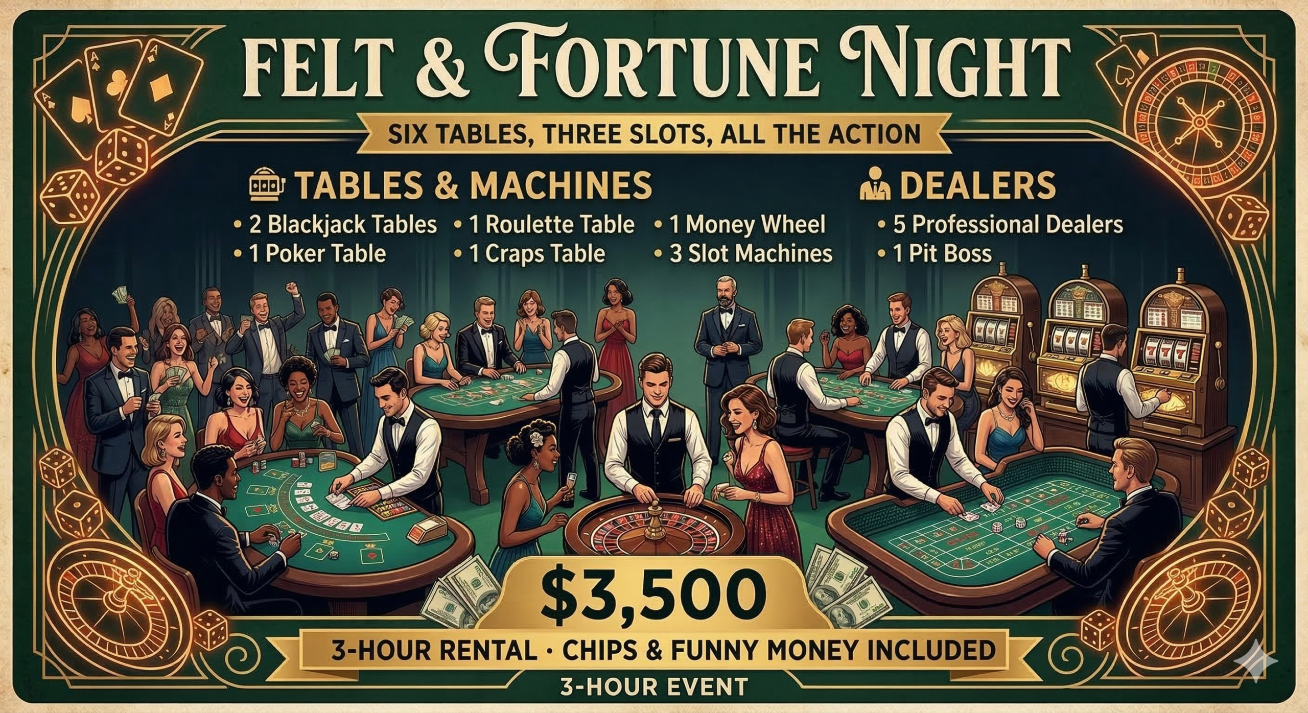 Felt & Fortune Night Casino Package