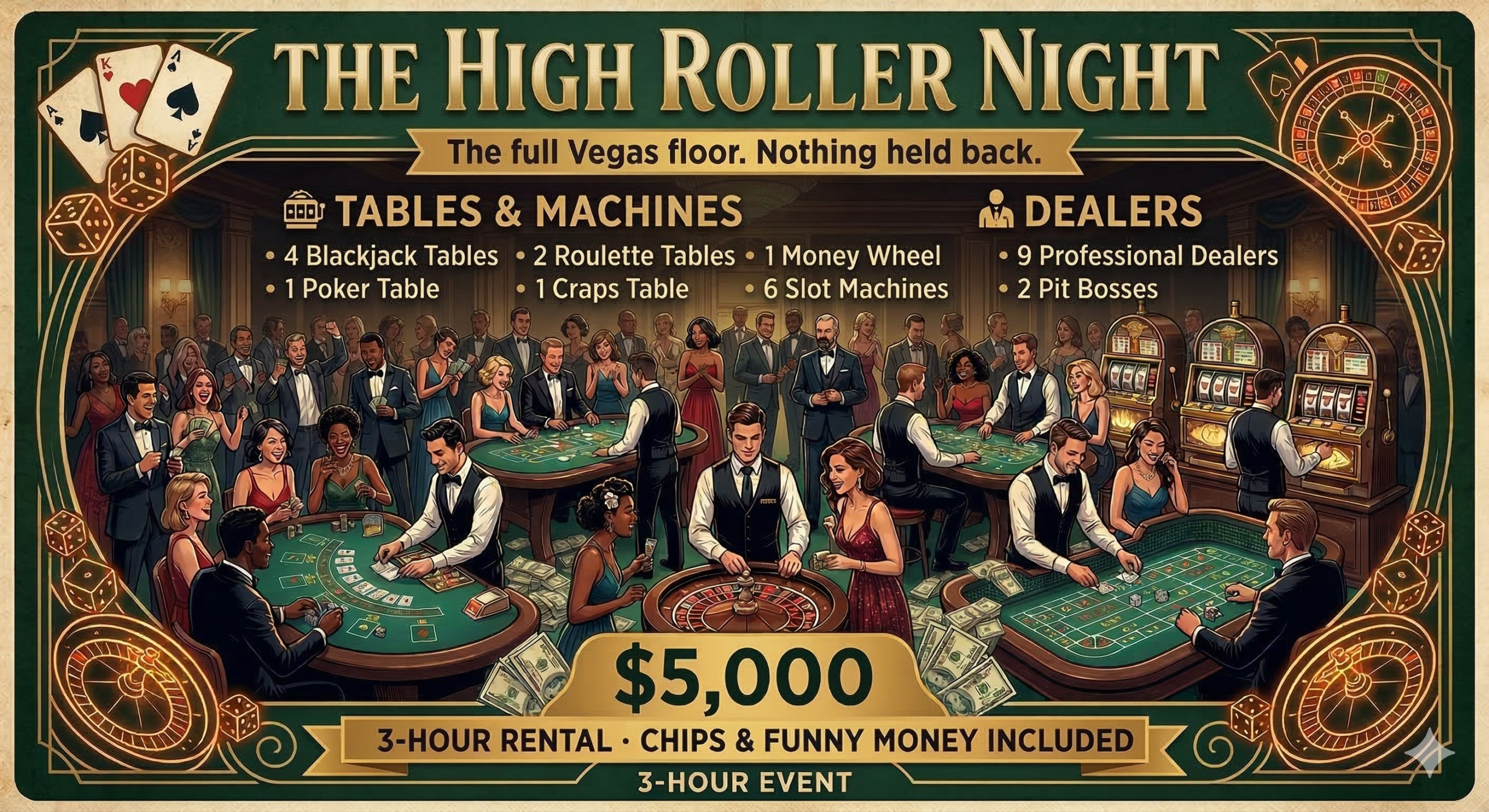 The High Roller Night Casino Package