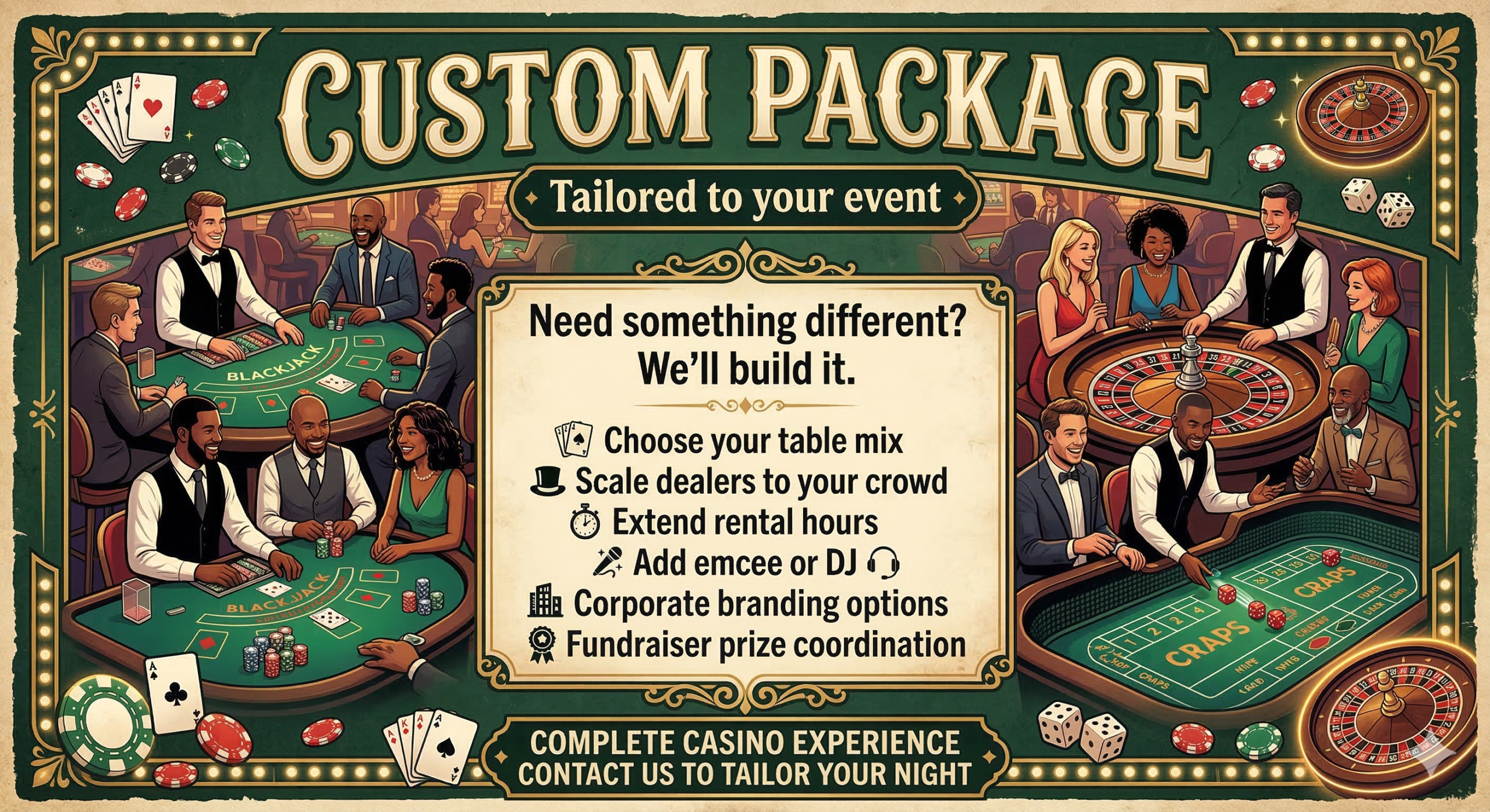 Custom Casino Night Package