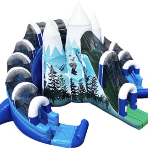 Winter Mountain Snow Slide